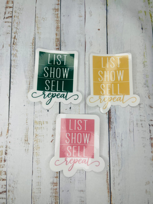 List Show Sell Repeat Sticker