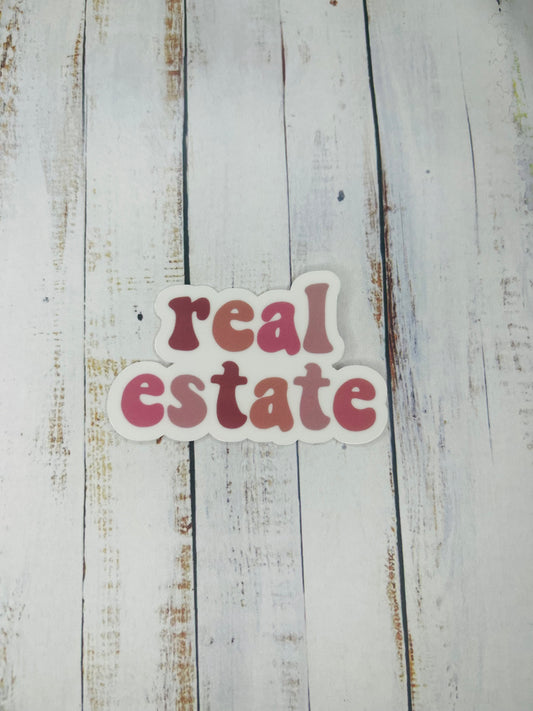 Real Estate Groovy Sticker
