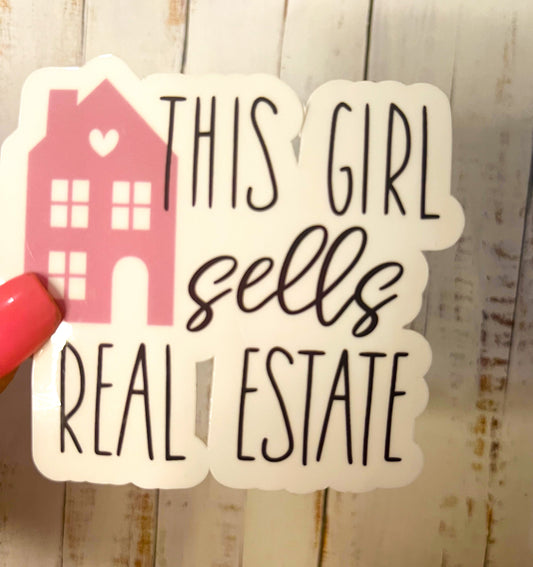This Girl Sells Real Estate Sticker