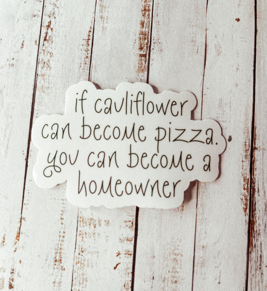 Cauliflower Home Owner Sticker