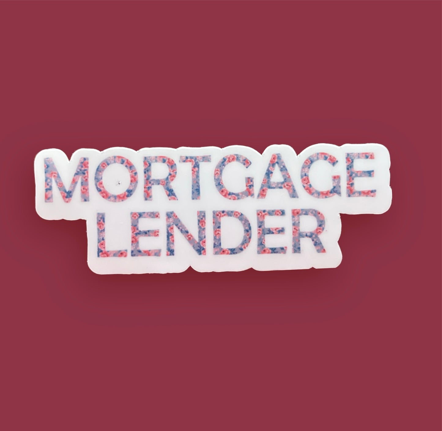 Mortgage Lender Sticker - floral