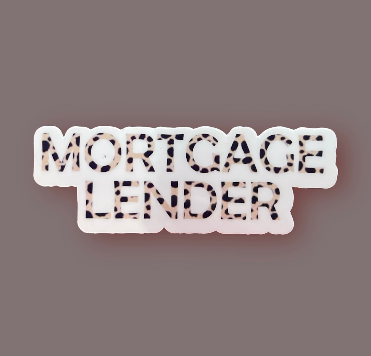 Mortgage Lender Sticker - leopard