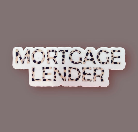 Mortgage Lender Sticker - leopard