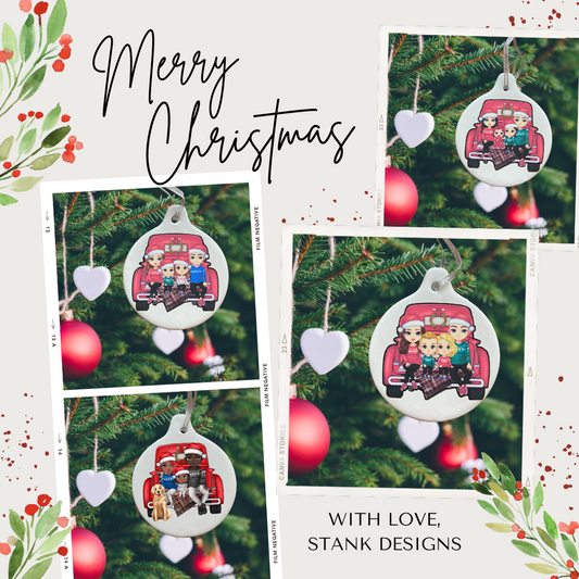 Cartoon Family (Custom) Ornaments