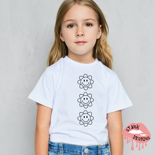 Smiley Flowers Tshirt